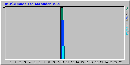 Hourly usage for September 2021