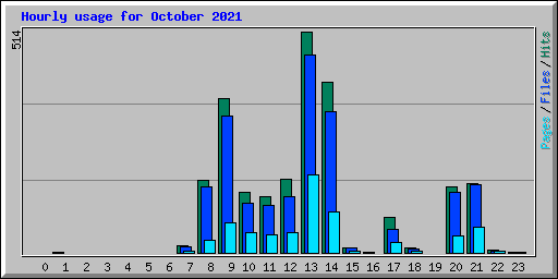 Hourly usage for October 2021