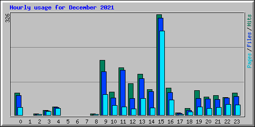 Hourly usage for December 2021