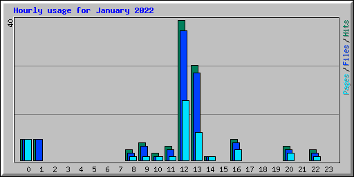 Hourly usage for January 2022