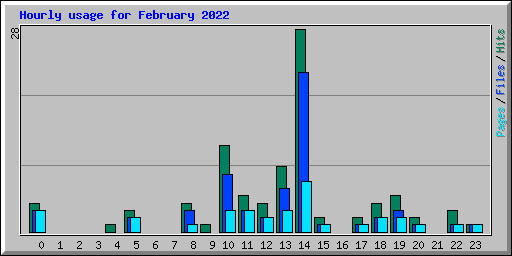 Hourly usage for February 2022